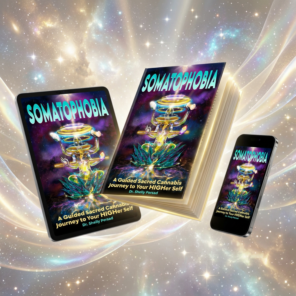 Somatophobia book by Dr. Shelly Persad — A Guided Sacred Cannabis Journey